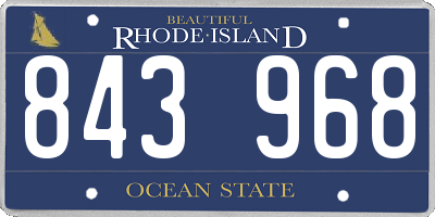 RI license plate 843968