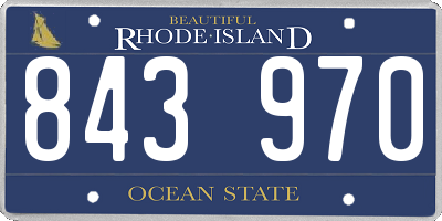 RI license plate 843970