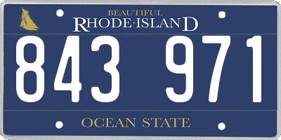 RI license plate 843971