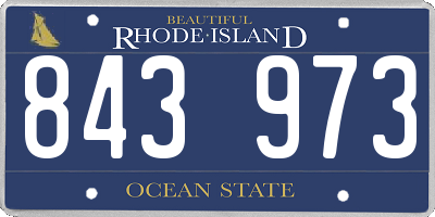 RI license plate 843973