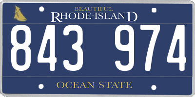 RI license plate 843974