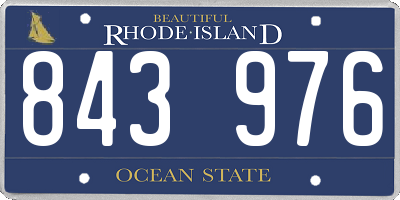 RI license plate 843976