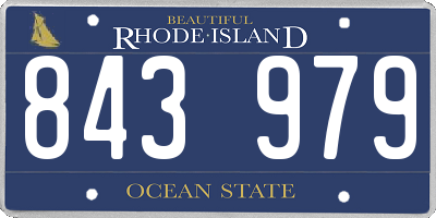 RI license plate 843979