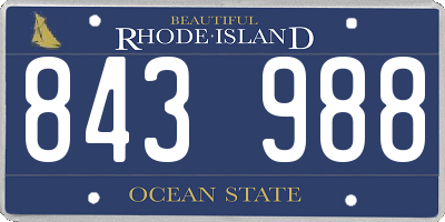 RI license plate 843988
