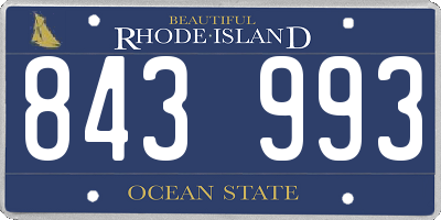 RI license plate 843993