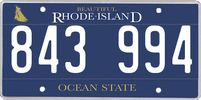RI license plate 843994