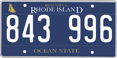 RI license plate 843996