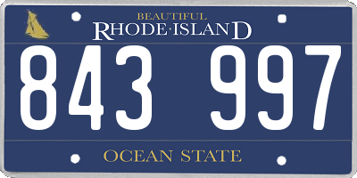 RI license plate 843997