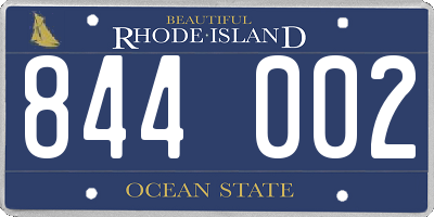 RI license plate 844002
