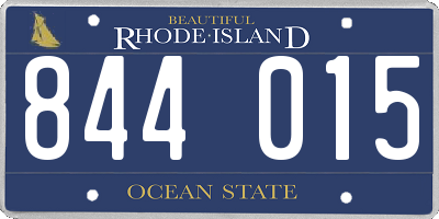 RI license plate 844015
