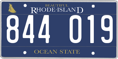 RI license plate 844019