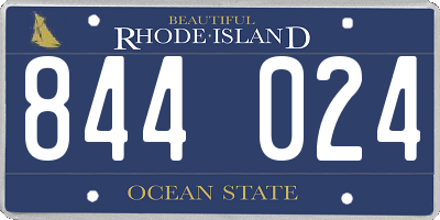 RI license plate 844024