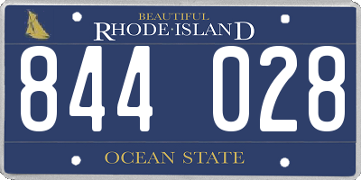 RI license plate 844028