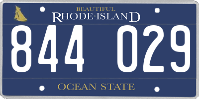 RI license plate 844029