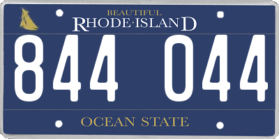 RI license plate 844044