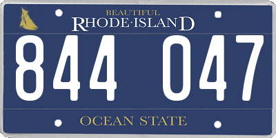 RI license plate 844047