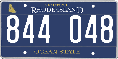 RI license plate 844048