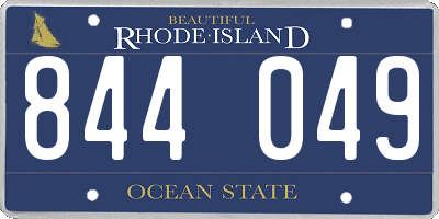 RI license plate 844049
