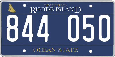 RI license plate 844050