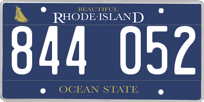 RI license plate 844052