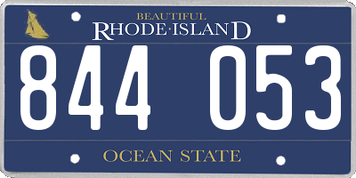 RI license plate 844053