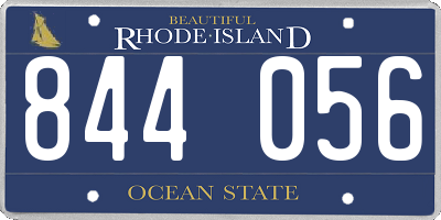 RI license plate 844056