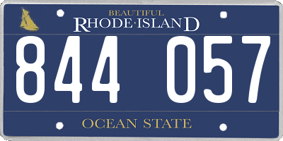 RI license plate 844057
