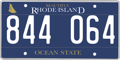 RI license plate 844064