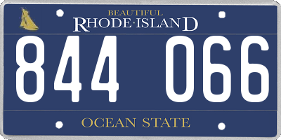 RI license plate 844066