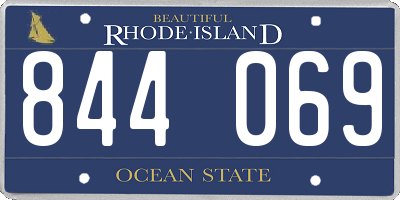 RI license plate 844069