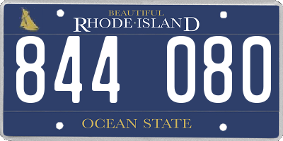 RI license plate 844080