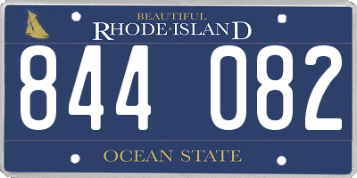 RI license plate 844082