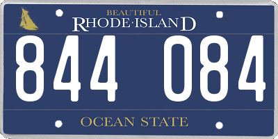RI license plate 844084