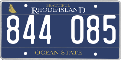 RI license plate 844085