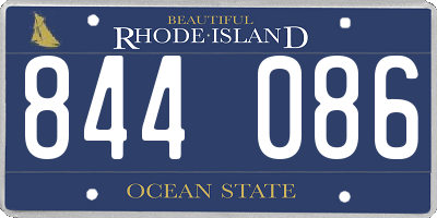 RI license plate 844086