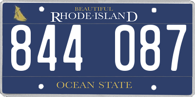 RI license plate 844087