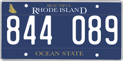 RI license plate 844089