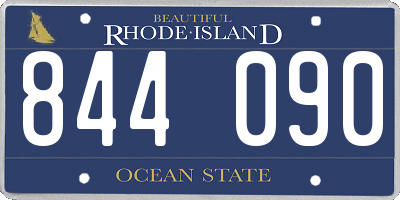 RI license plate 844090