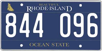 RI license plate 844096