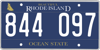 RI license plate 844097