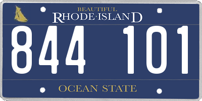 RI license plate 844101