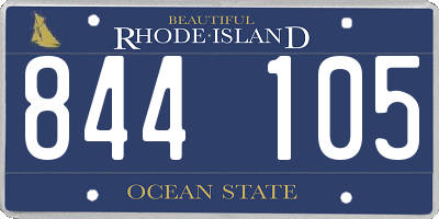 RI license plate 844105