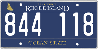 RI license plate 844118