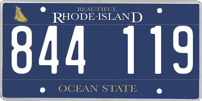 RI license plate 844119