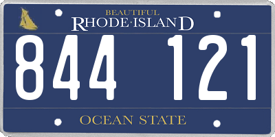RI license plate 844121