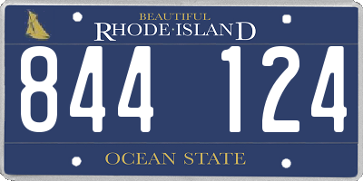 RI license plate 844124