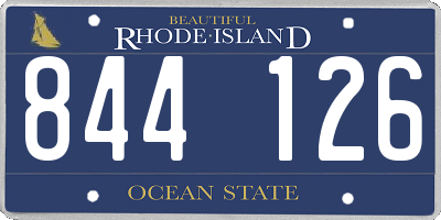 RI license plate 844126