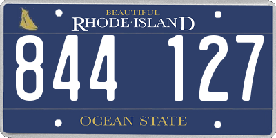 RI license plate 844127
