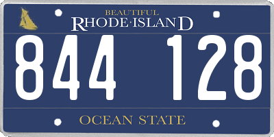 RI license plate 844128