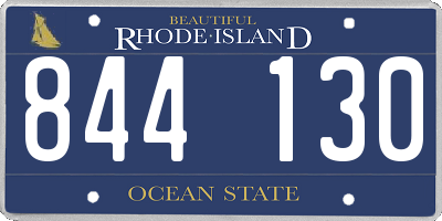 RI license plate 844130
